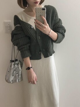 「SLOBE IENA（スローブイエナ）のアイテム（ワンピース）」を使った、ukapiさん（レディース・158cm）の秋コーディネート