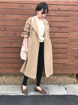 「SLOBE IENA（スローブイエナ）のアイテム（その他アウター）」を使った、ukapiさん（レディース・158cm）の冬コーディネート