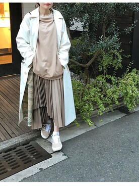 「CLANE（クラネ）のアイテム（スカート）」を使った、ukapiさん（レディース・158cm）の春コーディネート