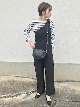 「JOURNAL STANDARD relume（ジャーナルスタンダード　レリューム）のアイテム（オールインワン・サロペット）」を使った、ukapiさん（レディース・158cm）の春コーディネート