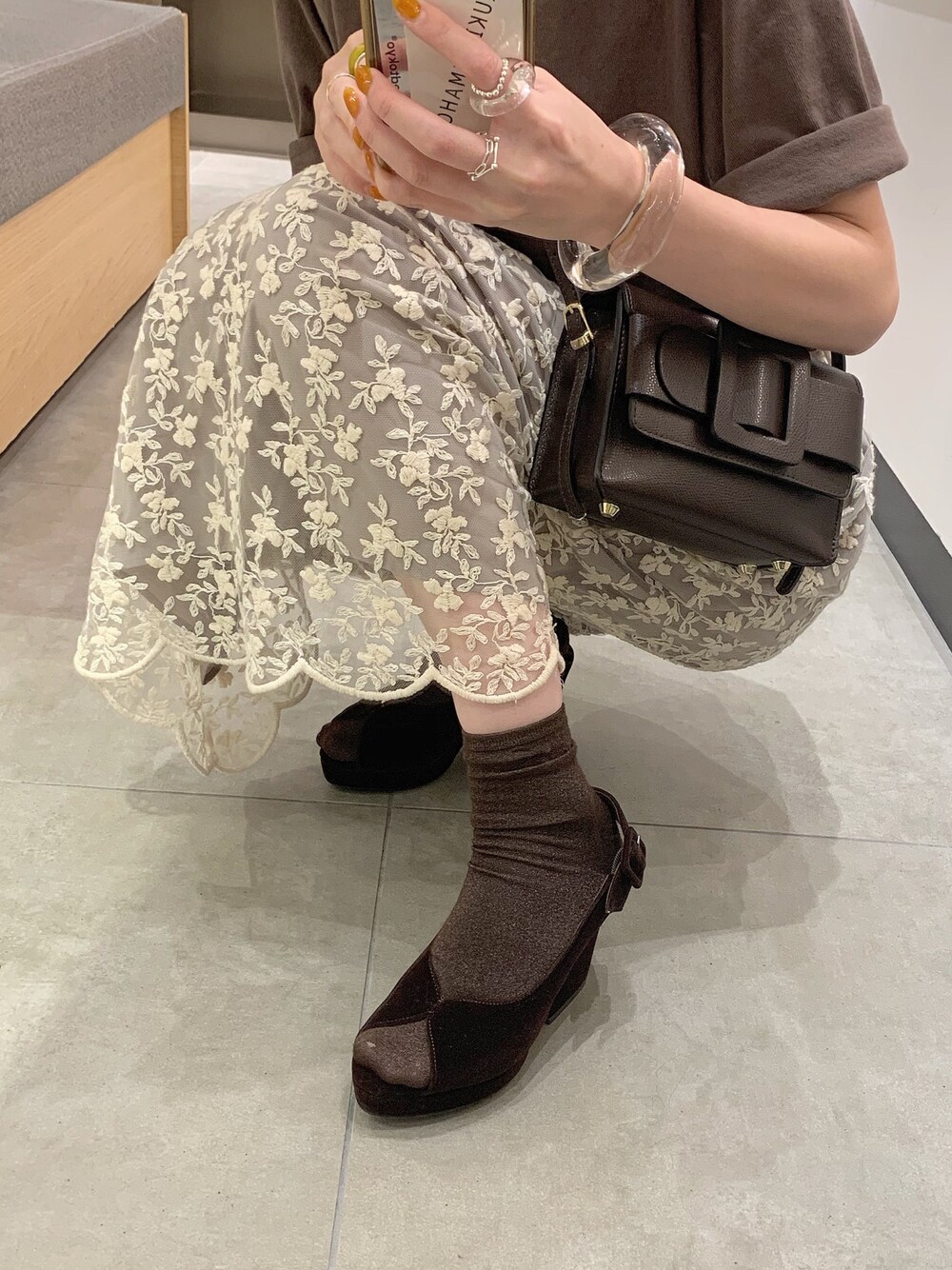 IENA（イエナ）の「guegain コットンフラワースカート