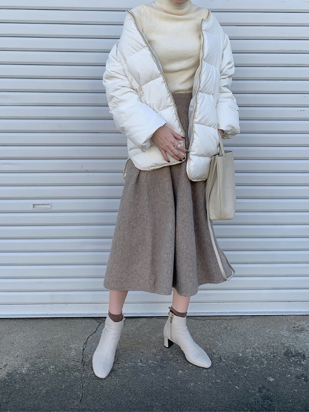 SLOBE IENA（スローブイエナ）の「ノーカラーミドルダウンコート