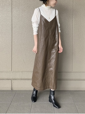 「JOURNAL STANDARD relume（ジャーナルスタンダード　レリューム）のアイテム（ワンピース/ドレス）」を使った、ukapiさん（レディース・158cm）の秋コーディネート