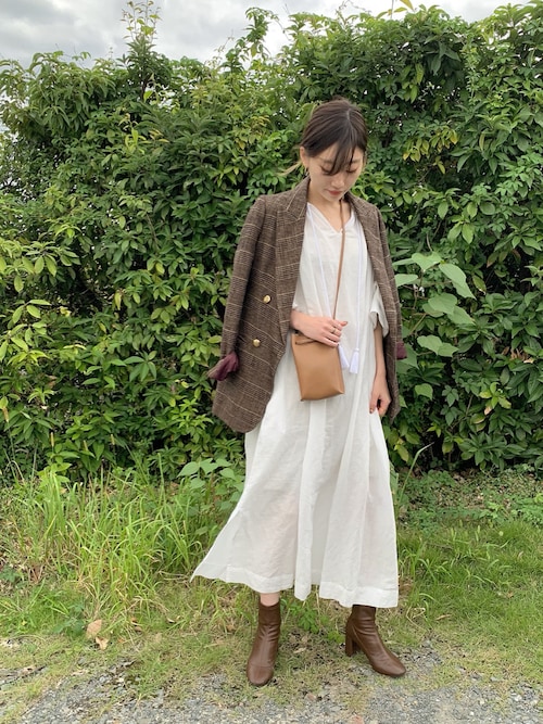 IENA（イエナ）の「モールチェック ダブルブレストジャケット