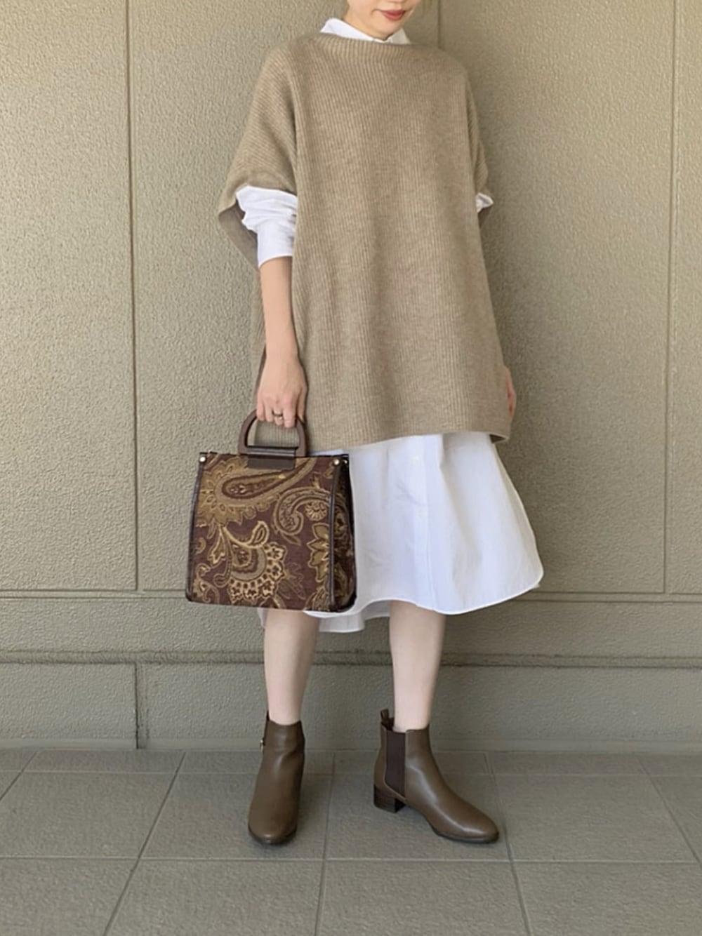 IENA（イエナ）の「カシミヤ混ウールレーヨン 2WAYベスト◇（ベスト