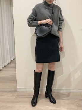なし裏地【新品タグ付】IENA メルトン台形スカート サイズ36
