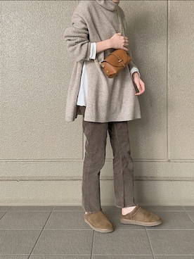 「アイテム（スリッポン）」を使った、ukapiさん（レディース・158cm・20代）の秋コーディネート