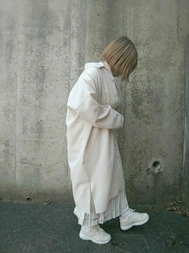 「coca（coca）（コカ）のアイテム（シャツワンピース）」を使った、aya_∗*ﾟさん（レディース・153cm）の春コーディネート