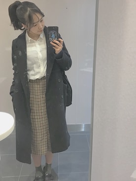 「タータンチェック」｜紫乃さん（レディース・157cm）の冬コーディネート