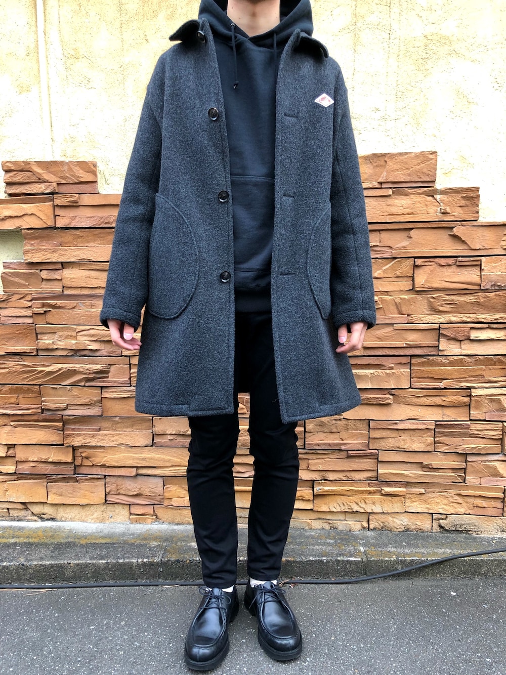 DANTON ウールモッサステンカラーコート ウールモッサ ステンカラーコート 珍し DANTON