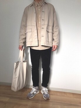 「LAKOLE（ラコレ）のアイテム（カバーオール）」を使った、shunさん（メンズ・174cm）の秋コーディネート