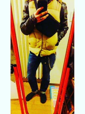 「LOST CONTROL（ロストコントロール）のアイテム（ジャケット/アウター）」を使った、kazuki shimadaさん（メンズ・165cm）の冬コーディネート