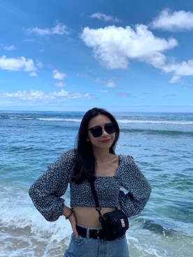 「PULL&BEAR（プルアンドベア）のアイテム（その他トップス）」を使った、Jocelynna さん（レディース・154cm）の秋コーディネート