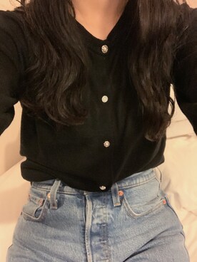 「Levi's（リーバイス）の501(R) SKINNY SMA（デニムパンツ）」を使った、yukA🎄さん（レディース・159cm）の秋コーディネート