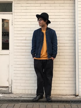 「no brand（ノーブランド）のアイテム（MA-1）」を使った、NEOさん（メンズ・176cm）の春コーディネート