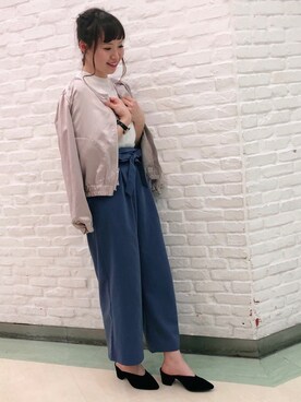 「リバーシブル」｜「アイテム（その他トップス）」を使った、Yuiさん（レディース・163cm）の春コーディネート