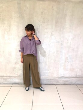 「NARACAMICIE（ナラカミーチェ）のアイテム（パンツ）」を使った、kmmr94さん（レディース・161cm）の秋コーディネート