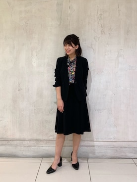「ナラカミーチェ」｜「アイテム（ノーカラージャケット）」を使った、kmmr94さん（レディース・161cm）の春コーディネート