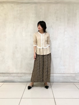 「NARACAMICIE（ナラカミーチェ）のアイテム（パンツ）」を使った、kmmr94さん（レディース・161cm）の春コーディネート