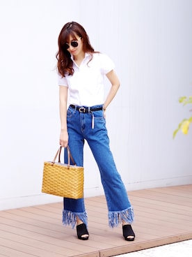 「NARACAMICIE（ナラカミーチェ）のアイテム」を使った、Lunettaさん（レディース・155cm）の春コーディネート