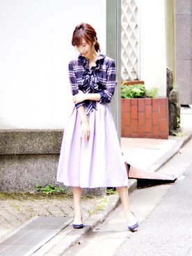 「NARACAMICIE（ナラカミーチェ）のアイテム」を使った、Lunettaさん（レディース・155cm）の夏コーディネート