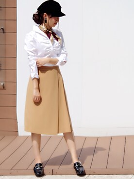 「NARACAMICIE（ナラカミーチェ）のアイテム（パンツ）」を使った、Lunettaさん（レディース・155cm）の秋コーディネート