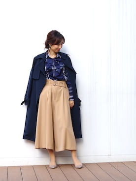 「NARACAMICIE（ナラカミーチェ）のアイテム（パンツ）」を使った、Lunettaさん（レディース・155cm）の冬コーディネート