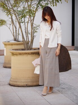 「NARACAMICIE（ナラカミーチェ）のアイテム（パンツ）」を使った、Lunettaさん（レディース・155cm）の冬コーディネート