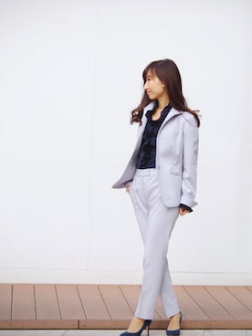「NARACAMICIE（ナラカミーチェ）のアイテム（パンツ）」を使った、Lunettaさん（レディース・155cm）の冬コーディネート