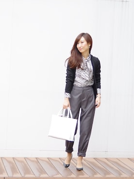 「NARACAMICIE（ナラカミーチェ）のアイテム（パンツ）」を使った、Lunettaさん（レディース・155cm）の春コーディネート