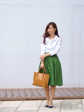 「NARACAMICIE（ナラカミーチェ）のアイテム」を使った、Lunettaさん（レディース・155cm）の春コーディネート