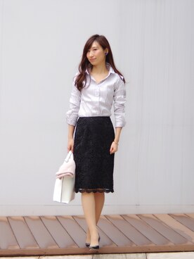 「NARACAMICIE（ナラカミーチェ）のアイテム」を使った、Lunettaさん（レディース・155cm）の春コーディネート