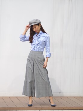 「NARACAMICIE（ナラカミーチェ）のアイテム（パンツ）」を使った、Lunettaさん（レディース・155cm）の春コーディネート