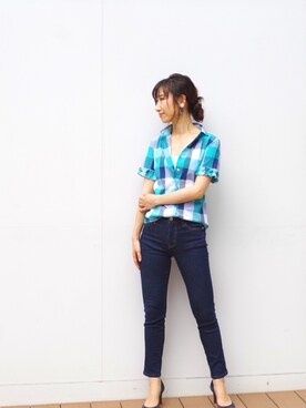 「NARACAMICIE（ナラカミーチェ）のアイテム」を使った、Lunettaさん（レディース・155cm）の夏コーディネート