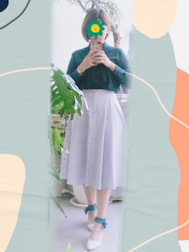 「通勤穿搭」｜「アイテム（腕時計）」を使った、Cnsly_twさん（レディース・165cm）の春コーディネート