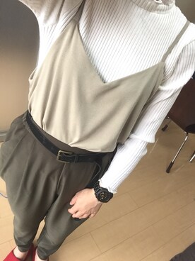 「flower」｜「アイテム（ハンチング/ベレー帽）」を使った、sayakaさん（レディース・158cm）の春コーディネート