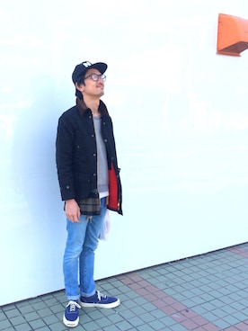 「Scye（サイ）のアイテム（その他アウター）」を使った、Ｋｉｍさん（メンズ・173cm）の春コーディネート