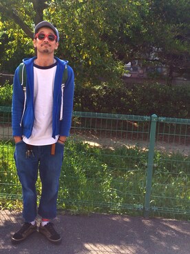 「オールドスクール」｜「アイテム（福袋/福箱）」を使った、Ｋｉｍさん（メンズ・173cm）の春コーディネート