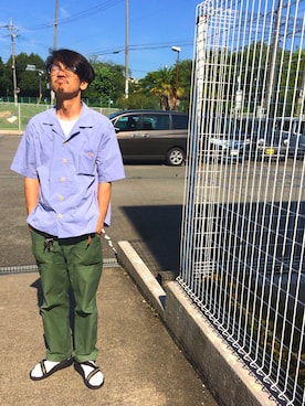 「Gramicci（グラミチ）のアイテム（サンダル）」を使った、Ｋｉｍさん（メンズ・173cm）の夏コーディネート
