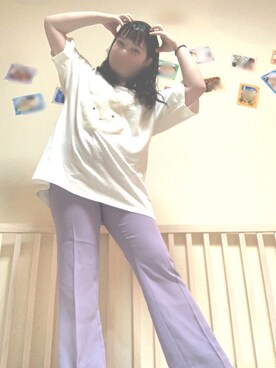 「WC（ダブル シー）のアイテム（Tシャツ/カットソー）」を使った、cottoncandy🌨さん（レディース・147cm）の夏コーディネート