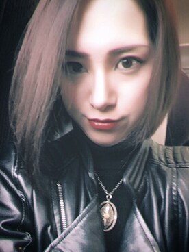 「シルバー」｜「アイテム（ライダースジャケット）」を使った、Bennyさん（レディース・155cm）の冬コーディネート