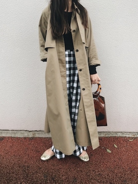 「JOURNAL STANDARD LUXE（ジャーナルスタンダード　ラックス）のアイテム（ジャケット/アウター）」を使った、ぺこさん（レディース・156cm）の春コーディネート