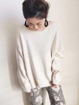 「GRL（グレイル）のアイテム（ピアス（両耳用））」を使った、ぺこさん（レディース・156cm）の秋コーディネート