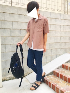 「BIRKENSTOCK（ビルケンシュトック）の＜BIRKENSTOCK（ビルケンシュトック）＞ ARIZONA BIRKOFLOR/サンダル¨ ◆（サンダル）」を使った、ｈａｒｕ.さん（メンズ・174cm）の夏コーディネート