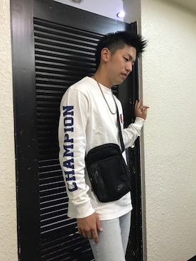 「NIKE(ナイキ)のアイテム(ショルダーバッグ)」を使った、トミーさん(メンズ・165cm)の夏コーディネート