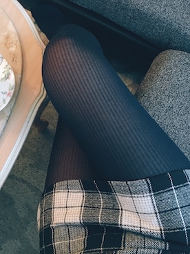 「アイテム（タイツ/ストッキング、ブルー系）」を使った、しーなさん（レディース・160cm）の春コーディネート