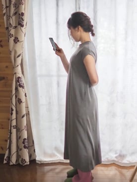 「Right-on（ライトオン）のアイテム（スラックス）」を使った、okdneさん（レディース・153cm）の夏コーディネート