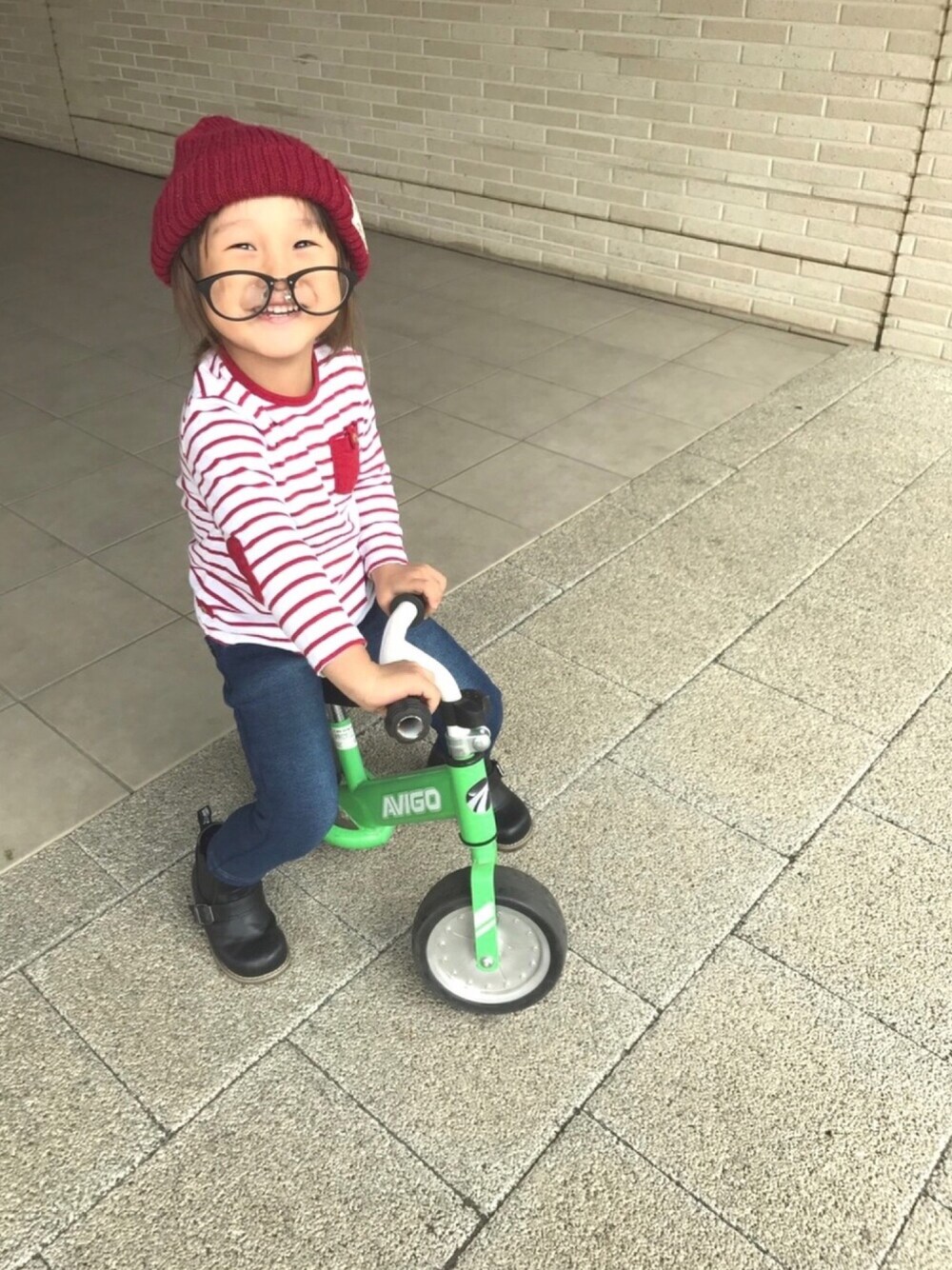 「wearhalloween2017、キッズファッション、ハロウィンコーデ、男の子コーデ、ウォーリーをさがせ！、おとこのこ、3歳」｜「ZARAのアイテム（Tシャツ/カットソー、レッド系）」を使った、RI⌒✶⋆⠒̫⃝さん（キッズ・100cm）の秋コーディネートの1枚目の写真