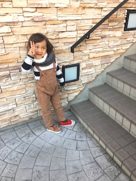 「スヌード」｜「アイテム（スリッポン）」を使った、RI⌒✶⋆⠒̫⃝さん（キッズ・100cm）の冬コーディネート