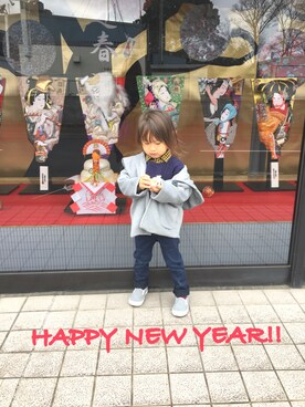 RI⌒✶⋆⠒̫⃝さん（キッズ・100cm）の冬コーディネート